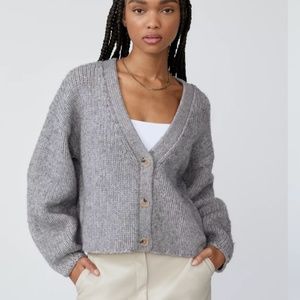 Aritzia homefront cardigan - heather opal gray